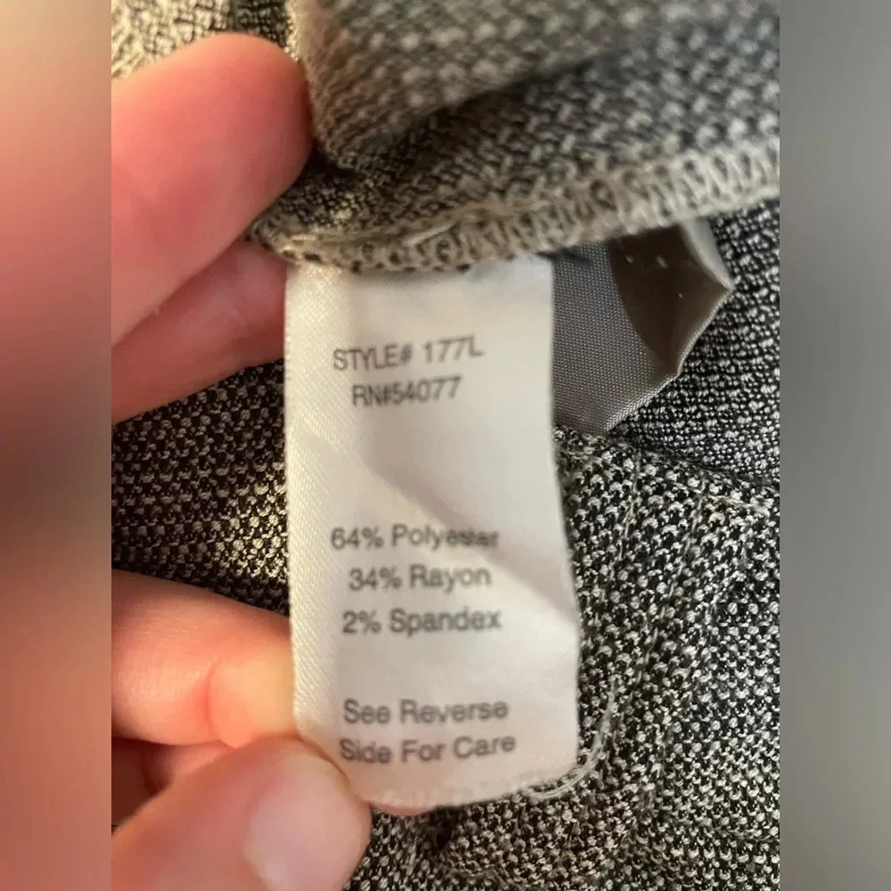 CAbi Tweed Suit:Jacket (Sz 8)&Pants (Sz 6) Gray Crop Ruched Sleeve Blazer Career - Picture 14 of 16